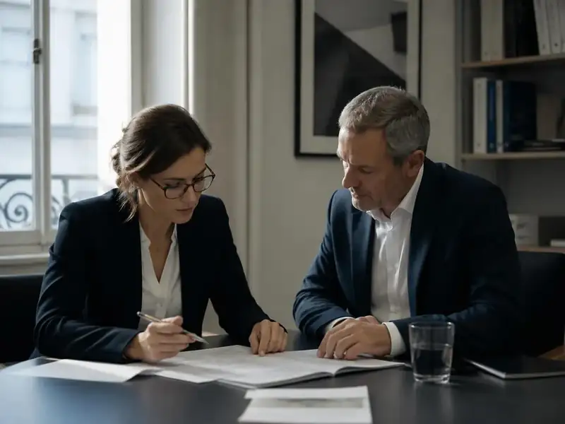 Consultants reviewing a practical European plan